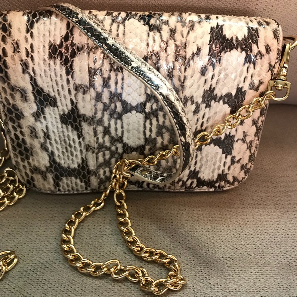 Snakeskin chainlink handbag, like new condition